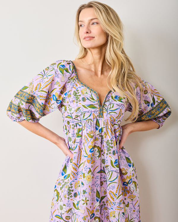 Painter's Garden - Jasmine Dress - Lavender - Printfresh