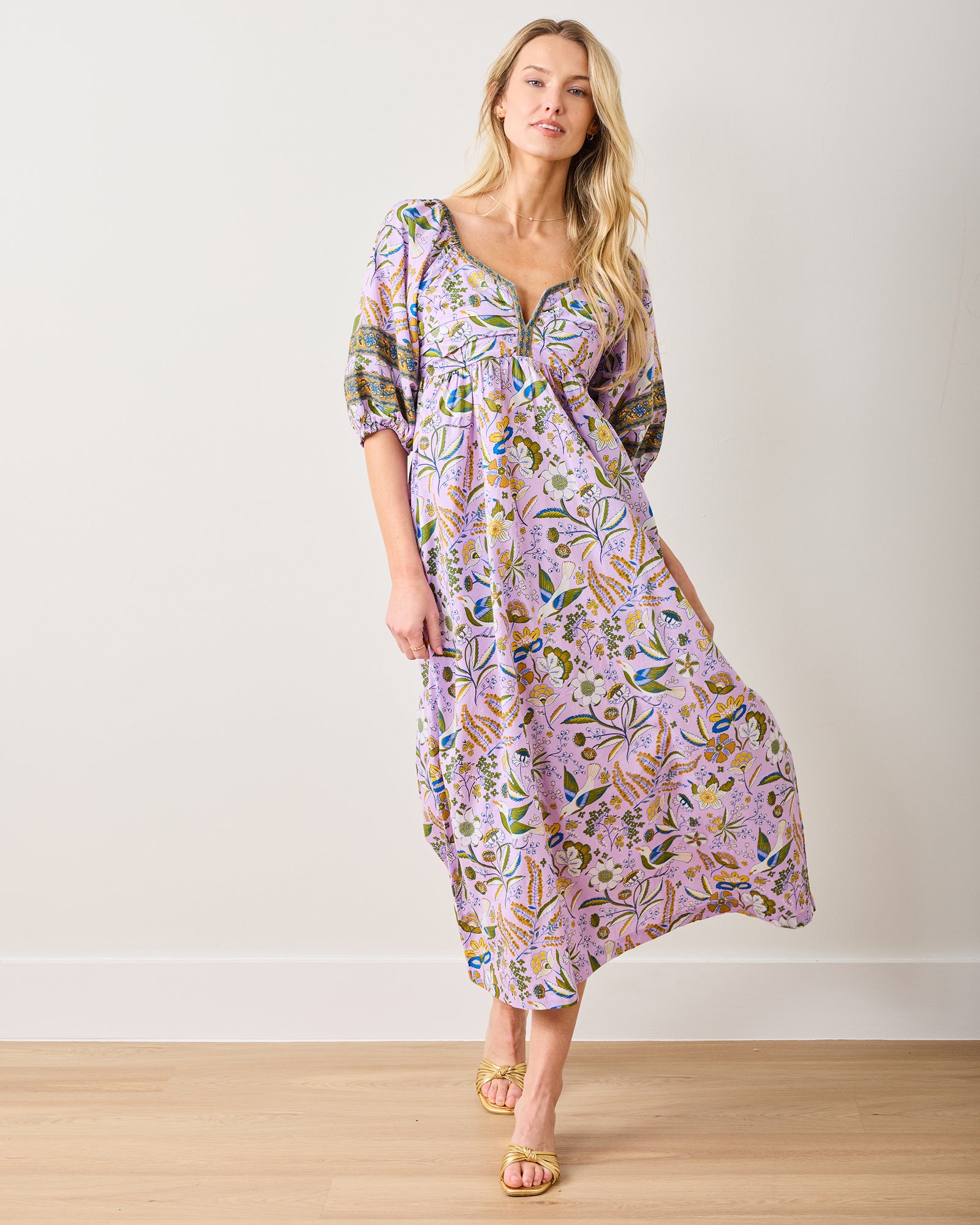 Painter's Garden - Jasmine Dress - Lavender - Printfresh