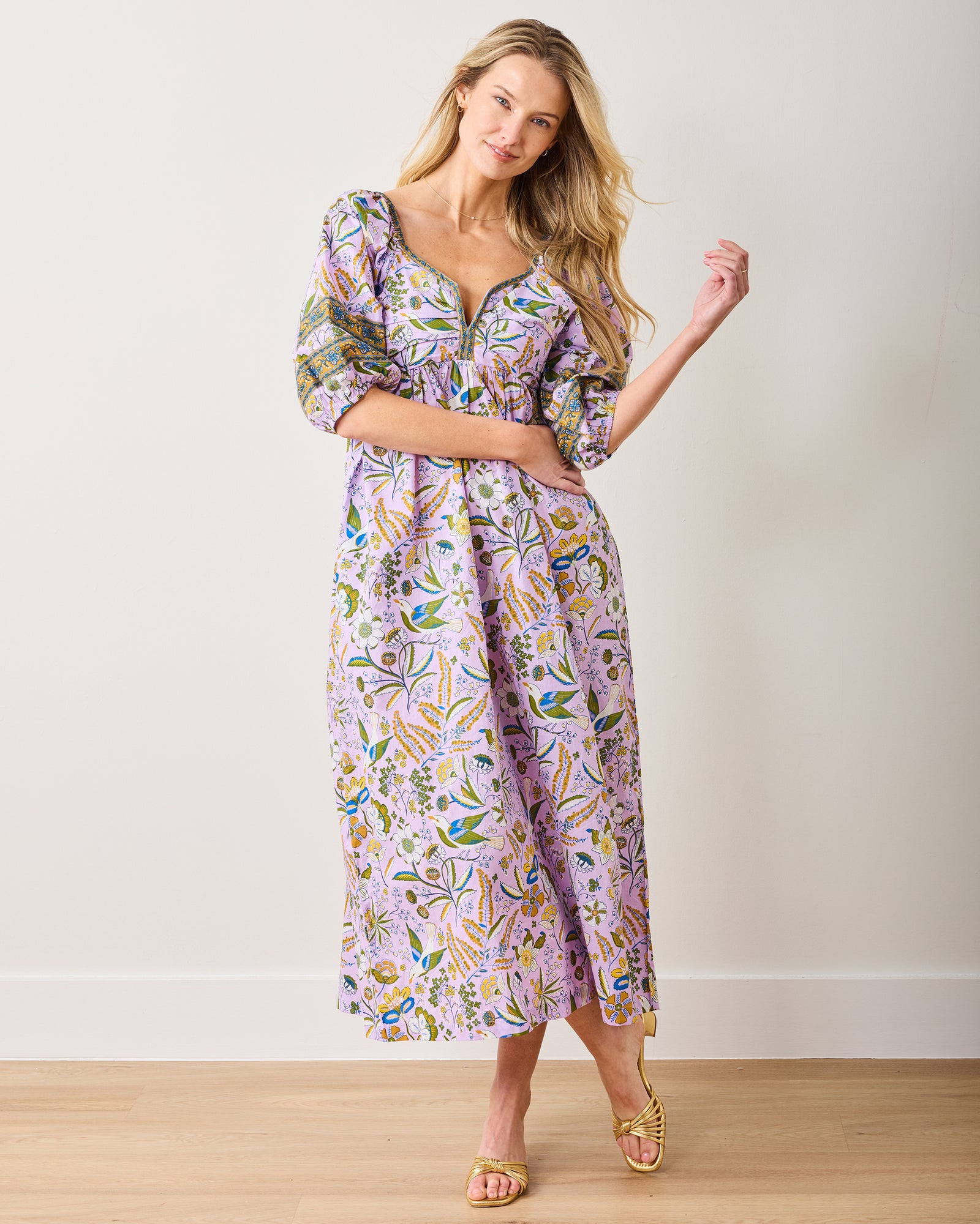 Painter's Garden - Jasmine Dress - Lavender - Printfresh