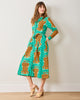 Siberian Stripes - Monaco Dress - Lucky Green - Printfresh