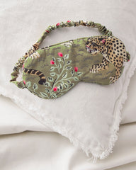 Bagheera - Satin Eye Mask - Olive - Printfresh