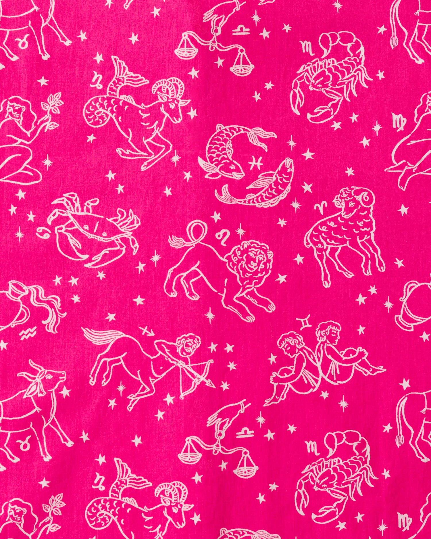 Daily Horoscope - Pajama Shorts - Electric Pink - Printfresh