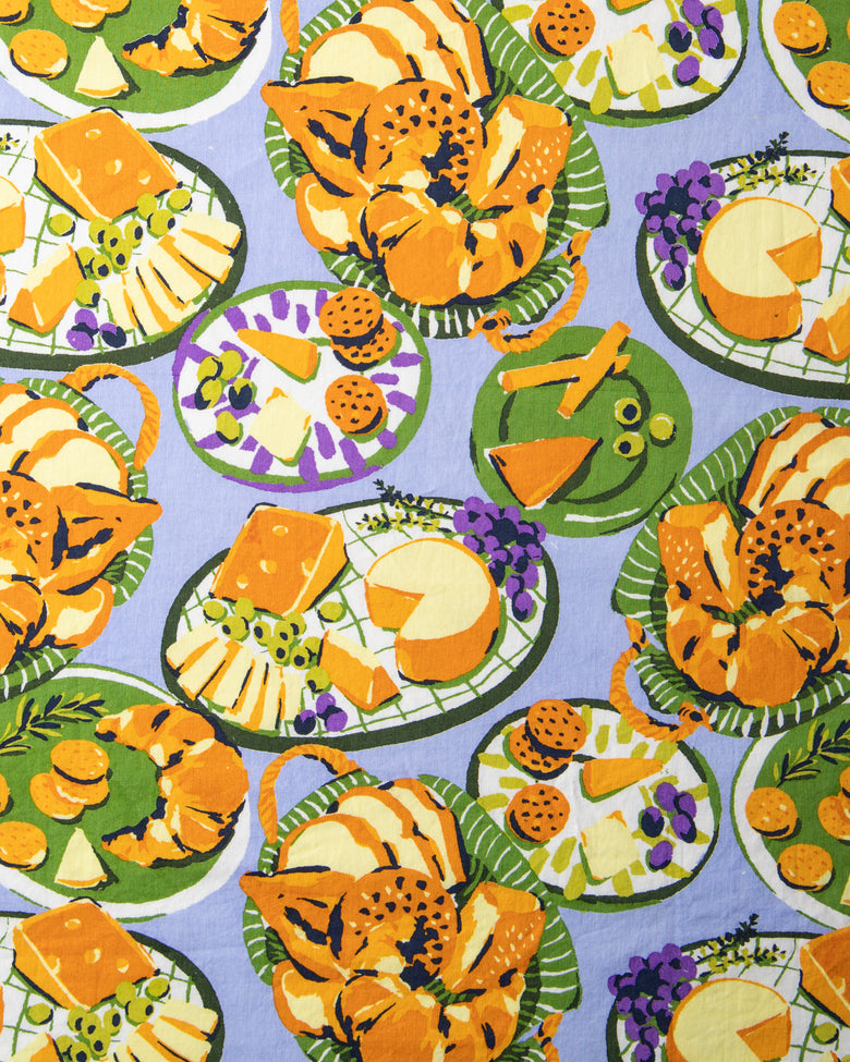 Cheese Plate - Long PJ Set - Lavender - Printfresh