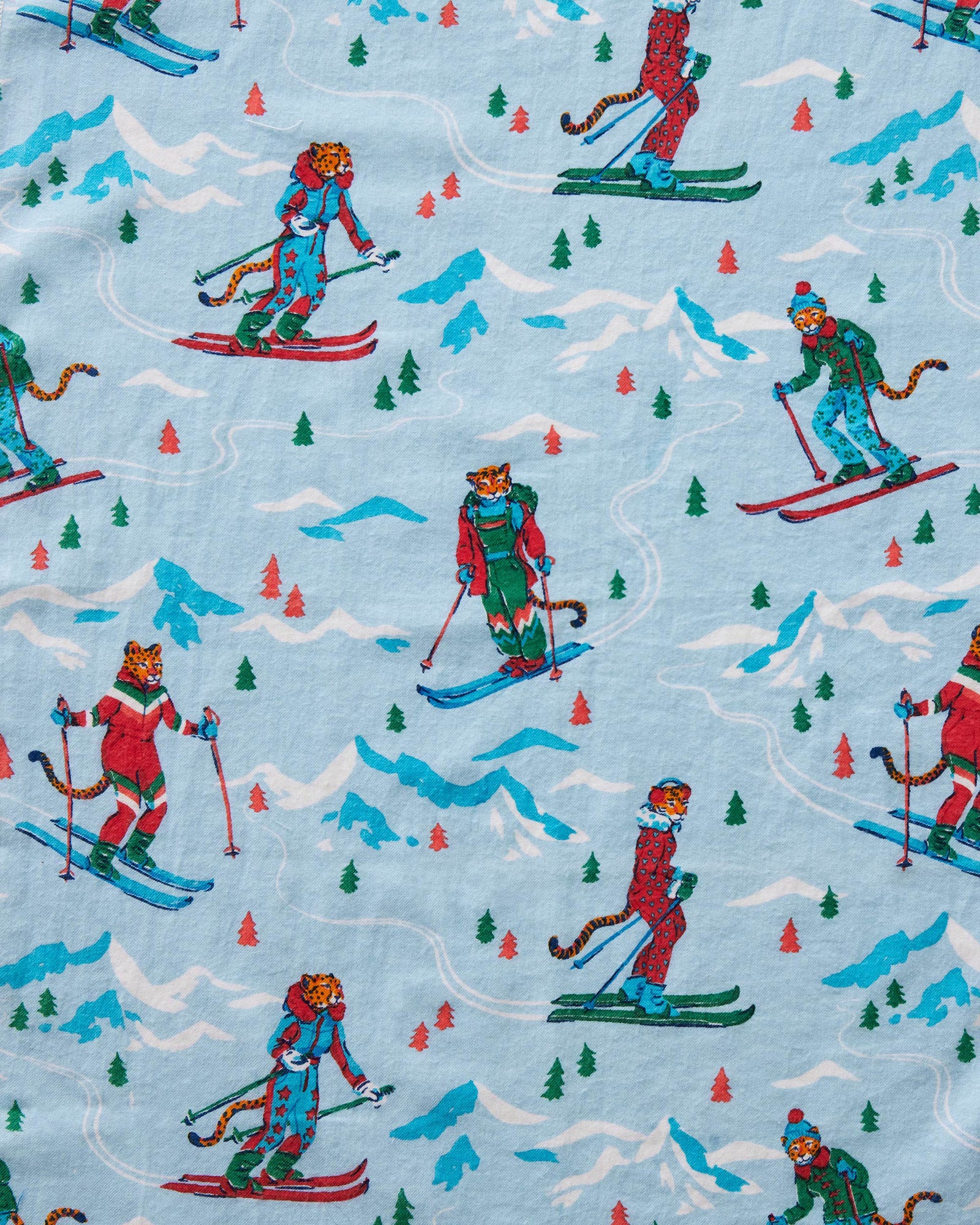 Hit the Slopes - Men's Flannel Pajama Pants - Frosted Lake - Printfresh