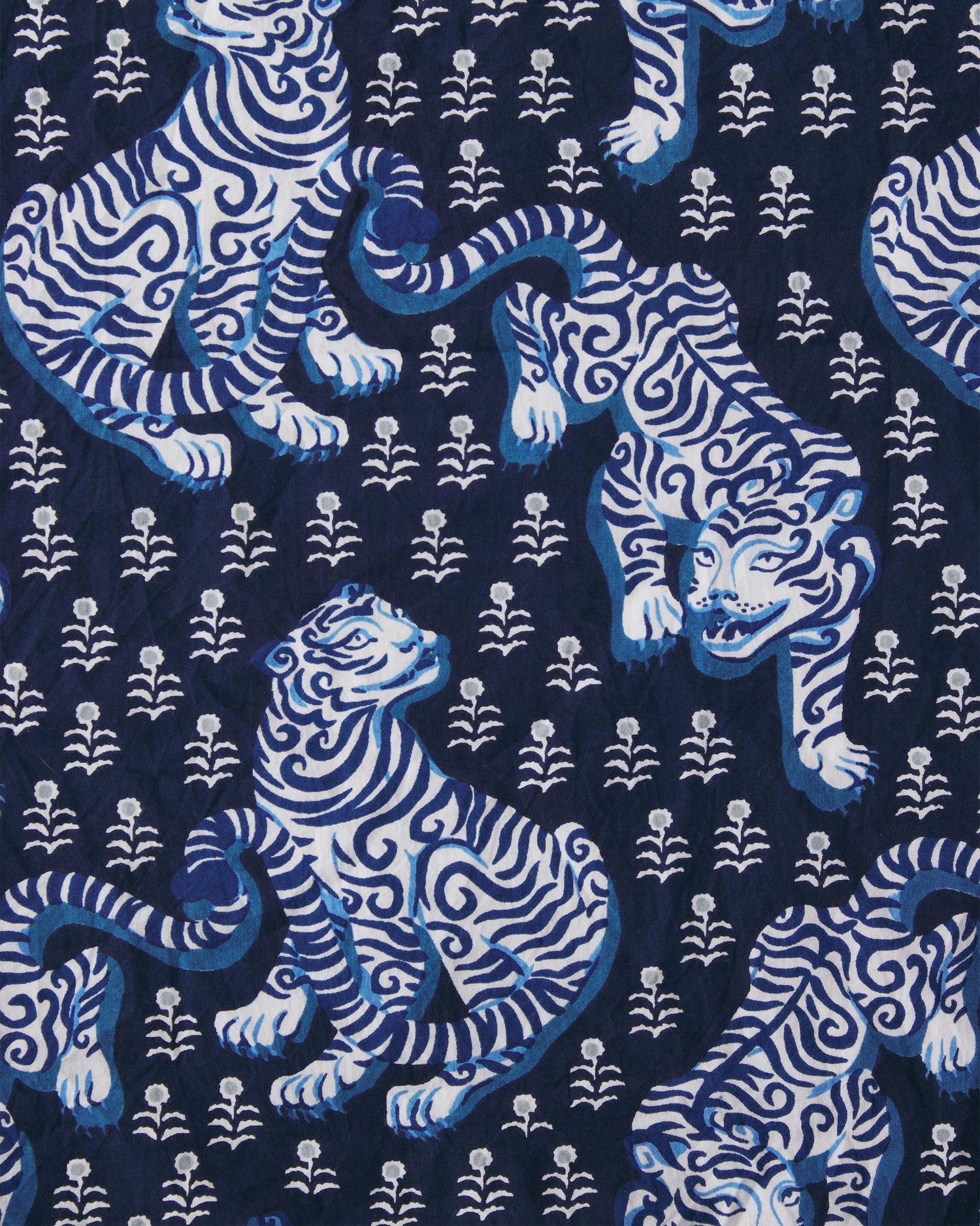 Tiger Queen - Petite Pajama Pants - Navy - Printfresh
