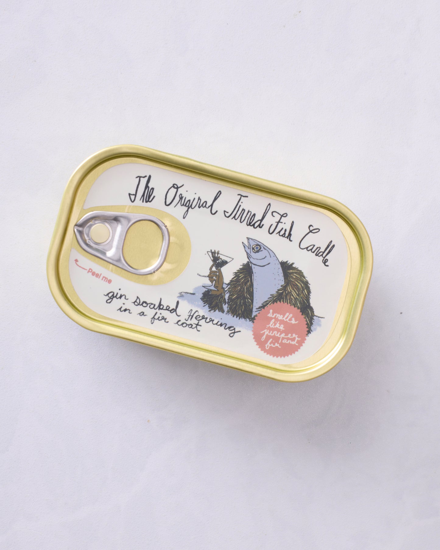 Tinned Fish Candle - Juniper & Fraser Fir - Tinned Candle - Printfresh