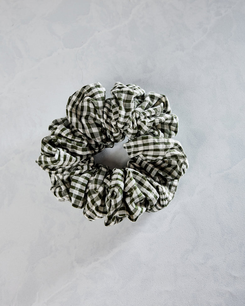 Black Gingham - Aspen Jumbo Scrunchie - Shop Andi - Printfresh