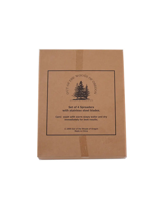 Bagel Combo - Set of 4 Cheese and Butter Spreaders - Out of the Woods of Oregon - Printfresh