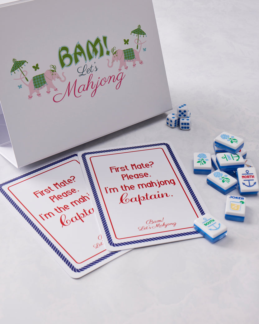 Nantucket - Mahjong Tile Set with Mat & Shufflers - Bam! Let’s Mahjong®