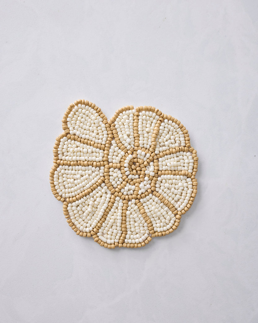 Ivory Combo - Beaded Shell Coasters Set of 4 - Creative Brands