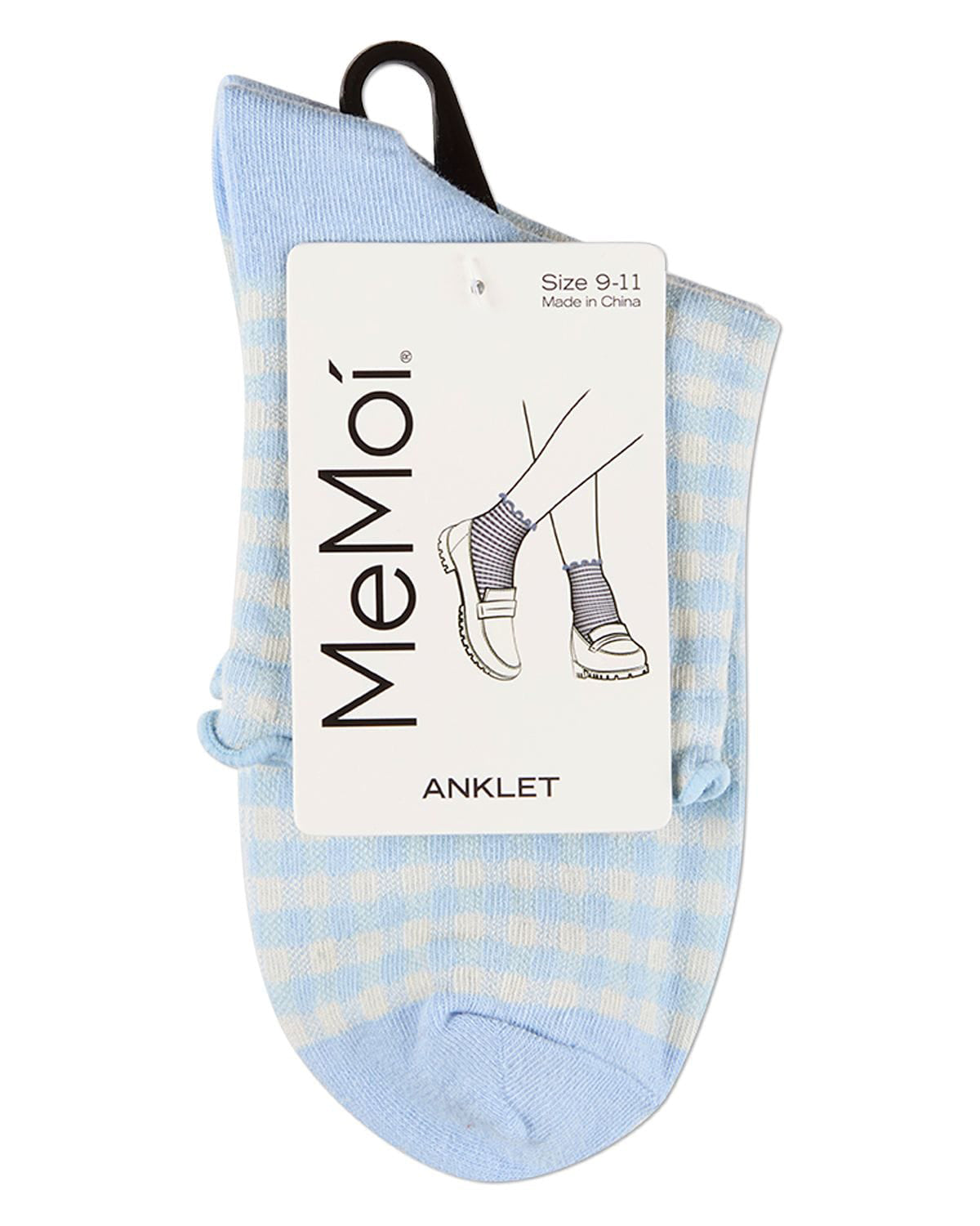 Blue Check - Gingham Anklet Sock - Infinity Classics - Printfresh