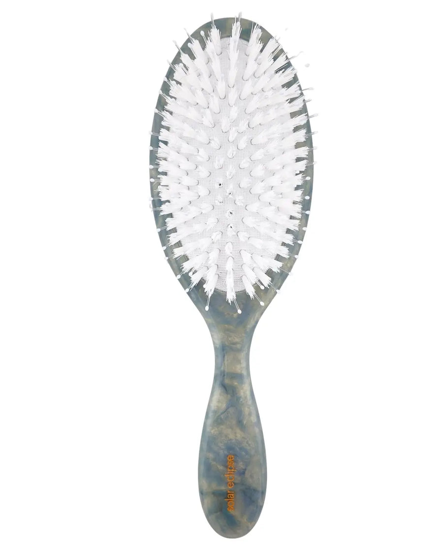 Blue Combo - Hand Painted Horse Amazing Hair Day Brush - Solar Eclipse - Printfresh