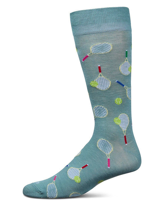 Blue Combo - Tennis Bamboo Crew Sock - Infinity Classics - Printfresh