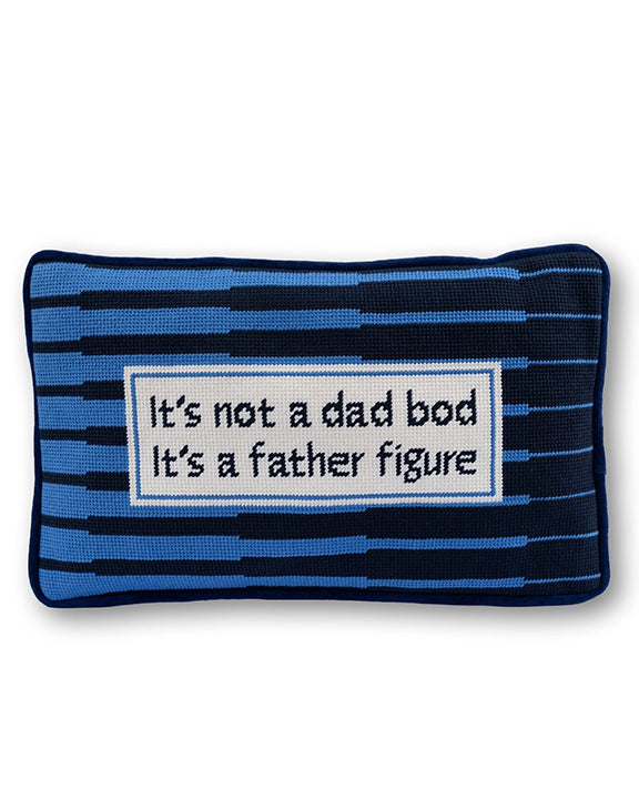 Blue Multi - Father Figure Needlepoint Pillow - Furbish Studio - Printfresh