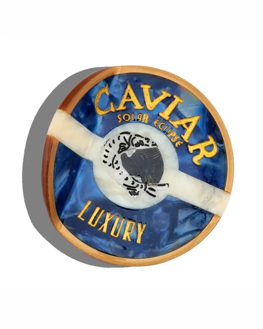 Solar Eclipse - Hand Painted Caviar Claw Hair Clip - Blue - Printfresh