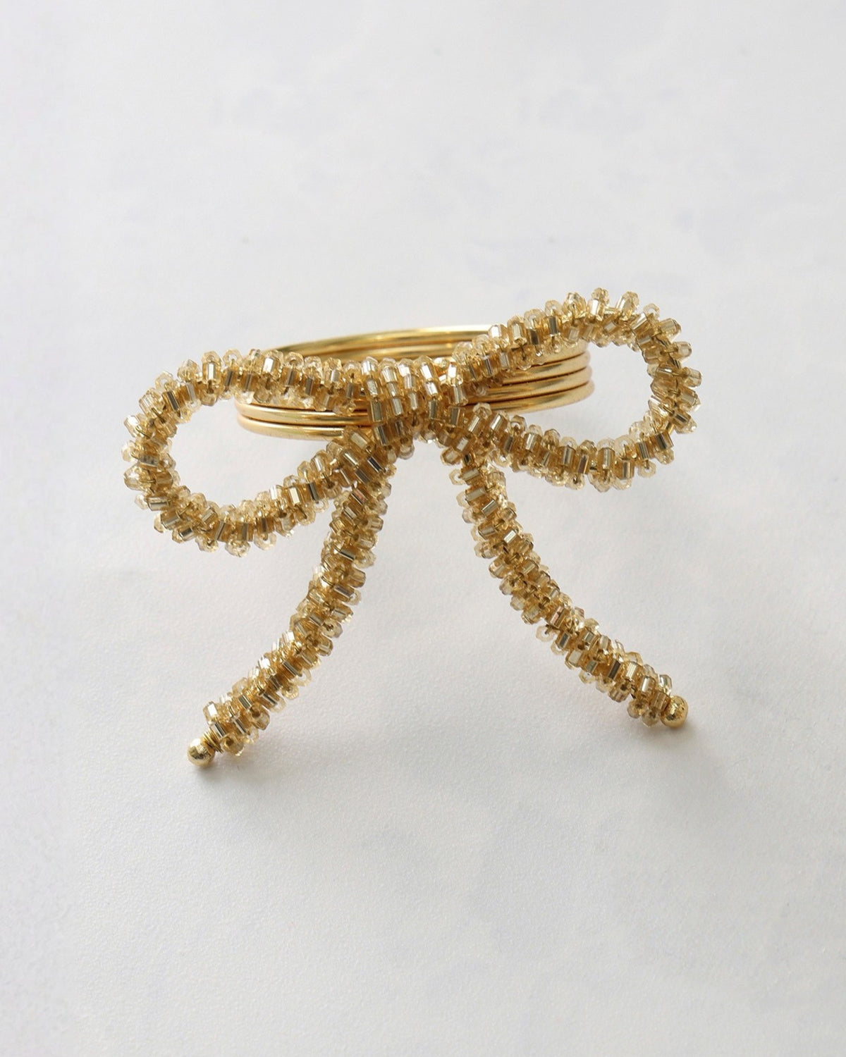 Gold - Bow Napkin Ring - Tableau Home