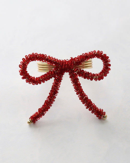 Red - Bow Napkin Ring - Tableau Home