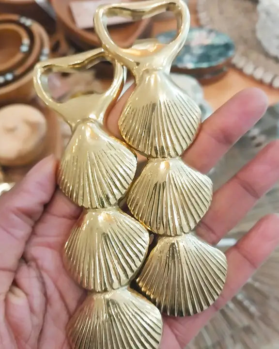 Brass - Brass Seashell Bottle Opener - The Artisan and Company - Printfresh