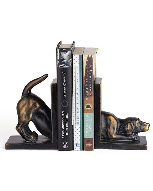 Bronze Patina - Labrador Dog Bookend Set - Dayna B - Printfresh