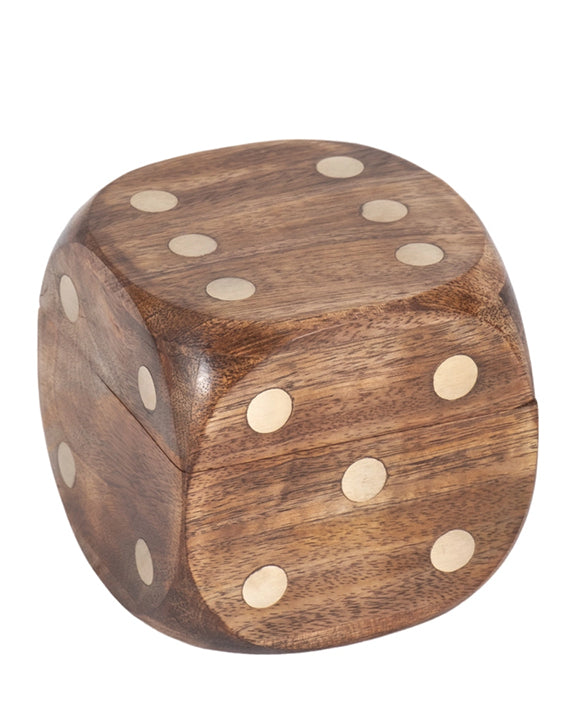 Brown - Dice Shaped Game Set - Sagebrook Home - Printfresh