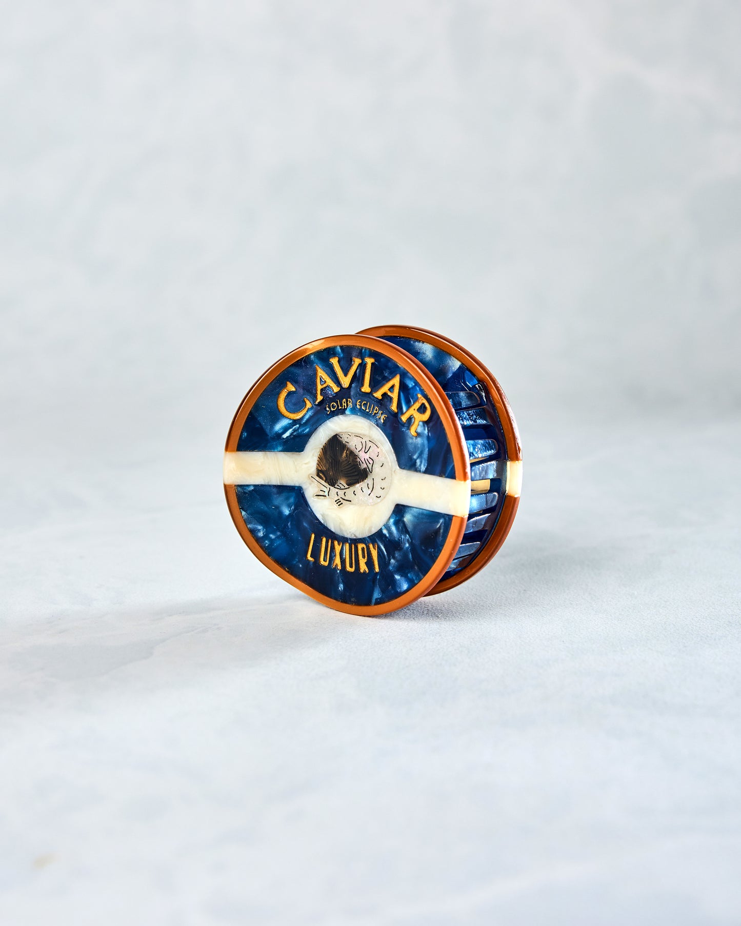 Solar Eclipse - Hand Painted Caviar Claw Hair Clip - Blue - Printfresh