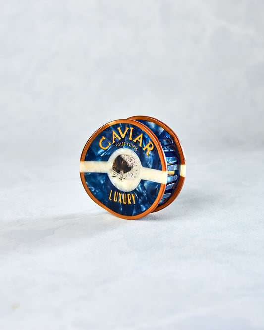 Solar Eclipse - Hand Painted Caviar Claw Hair Clip - Blue - Printfresh