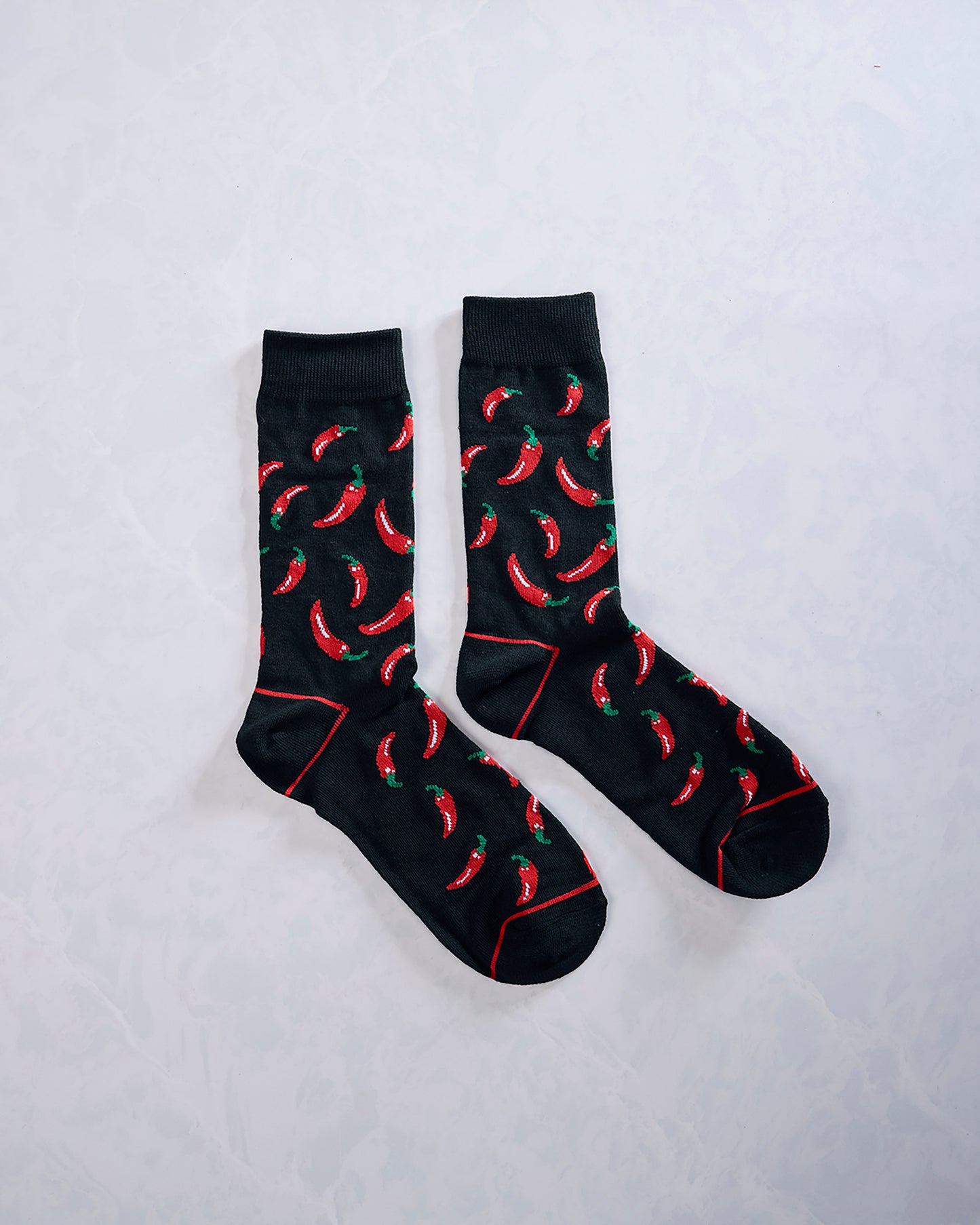 Chili Red - Men's Red Chili Pepper Socks - Real Sic