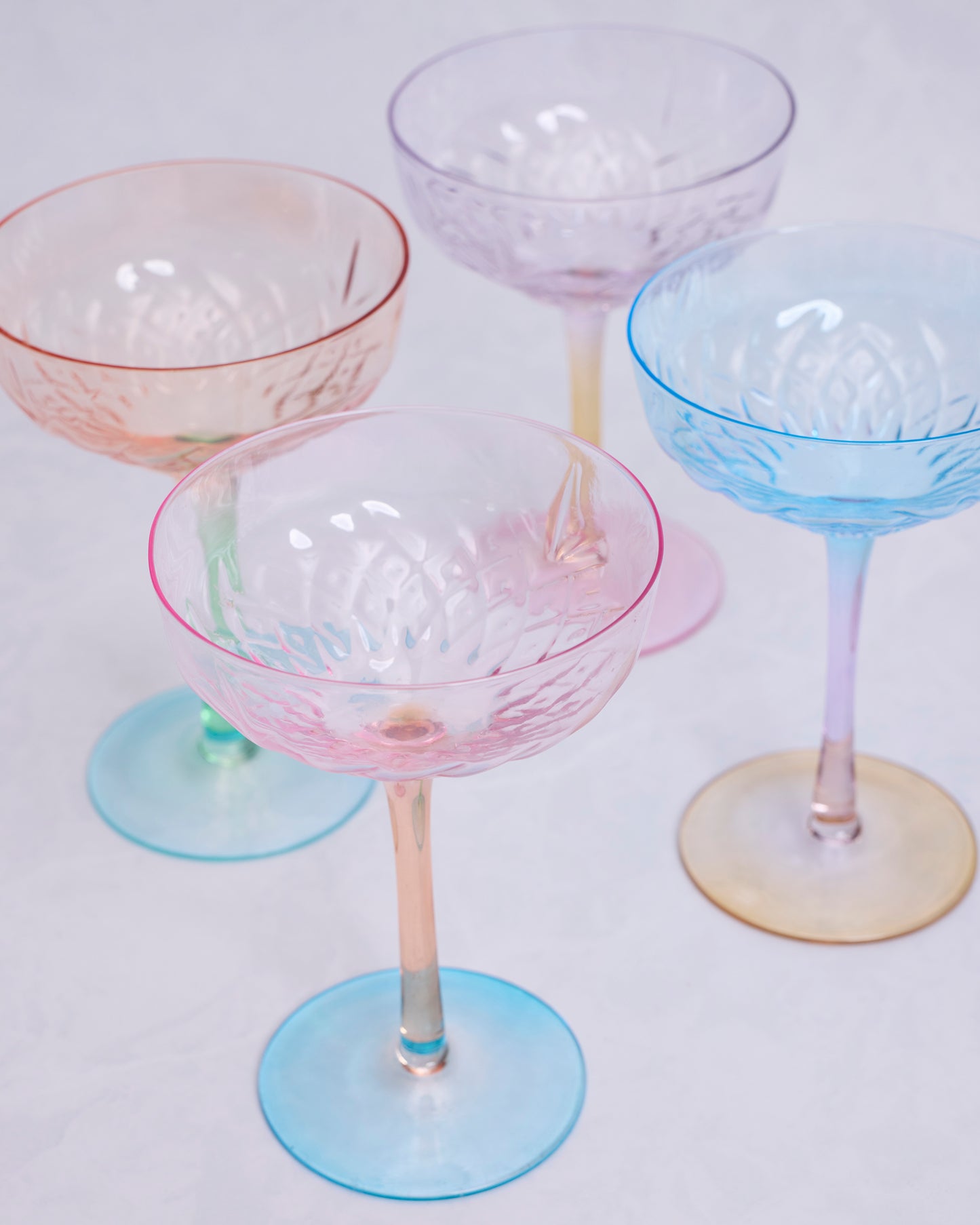 Multi Combo - Set of Four Colorful Coupes - Godinger - Printfresh