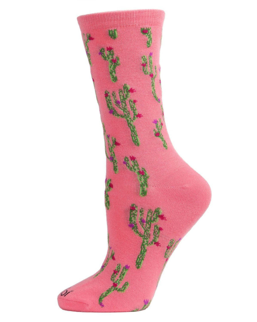 Confetti Pink - Cactus Bamboo Blend Crew Sock - Infinity Classics International Inc.