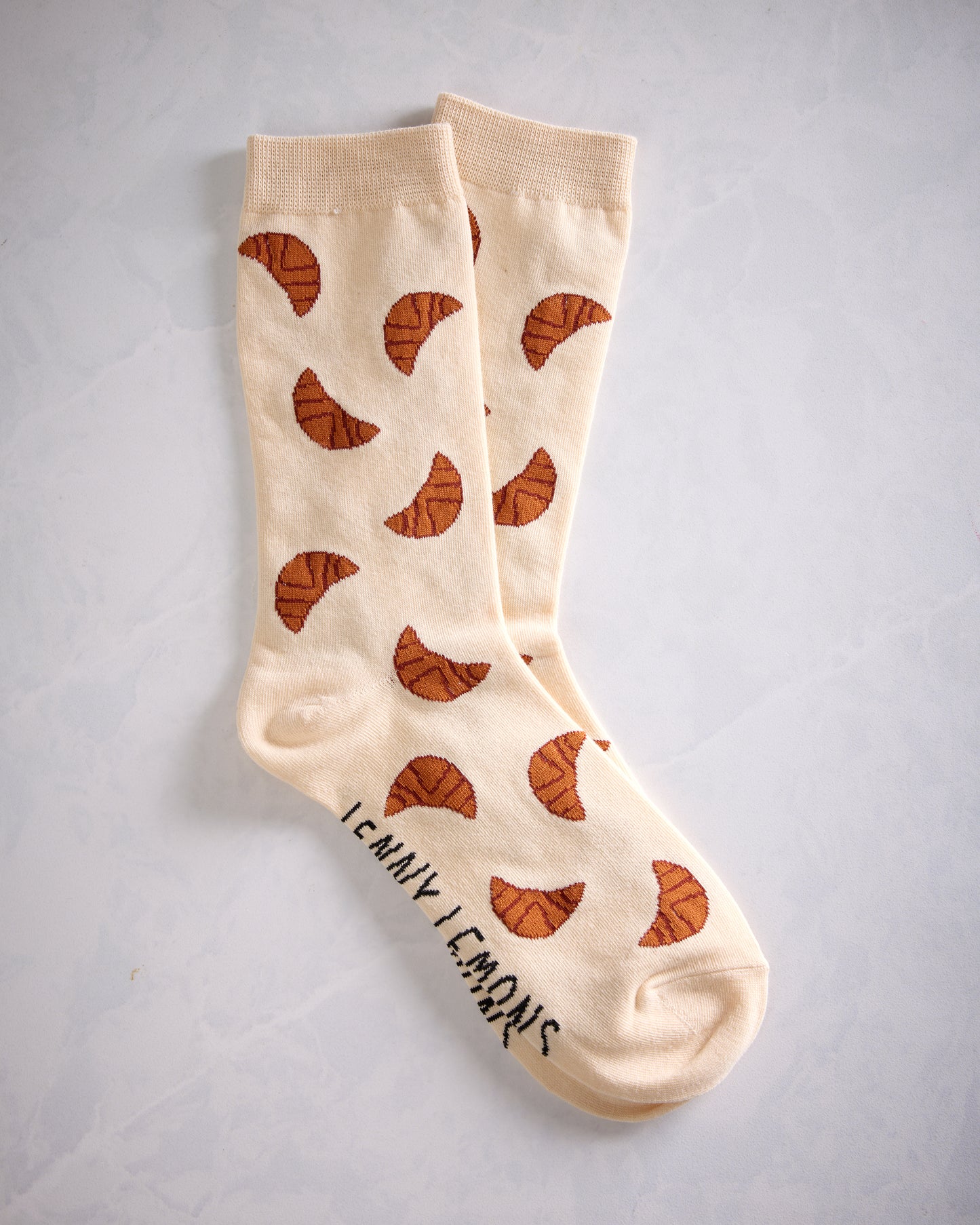 Croissant Combo - Croissant Crew Sock - Jenny Lemons - Printfresh