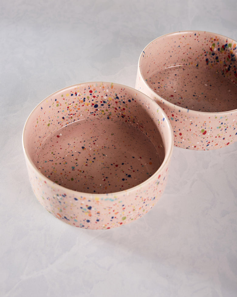 Pink Speckle - New Party Pet Bowl - Egg Back Home - Printfresh