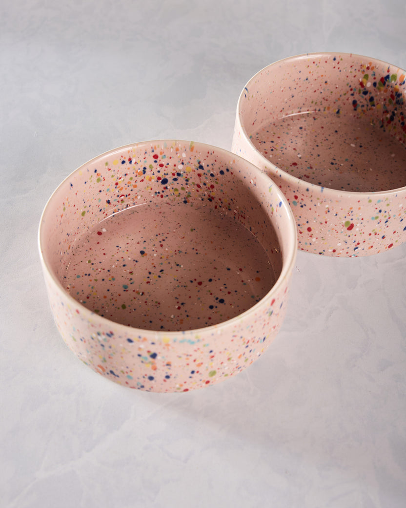 Pink Speckle - New Party Pet Bowl - Egg Back Home - Printfresh