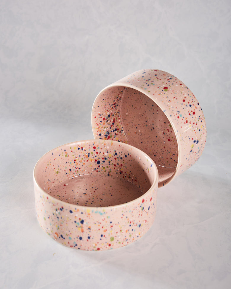 Pink Speckle - New Party Pet Bowl - Egg Back Home - Printfresh