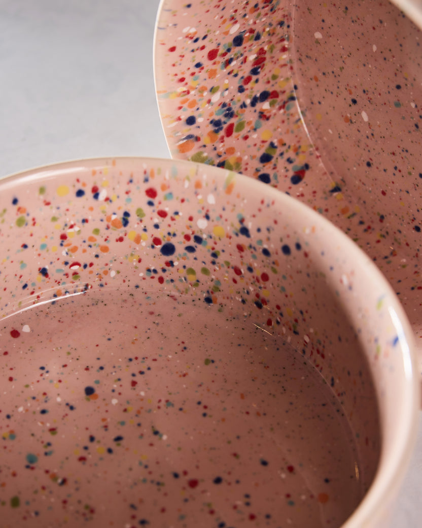 Pink Speckle - New Party Pet Bowl - Egg Back Home - Printfresh