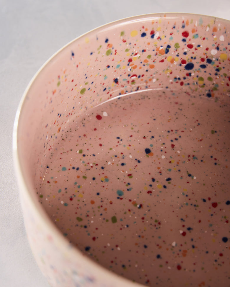 Pink Speckle - New Party Pet Bowl - Egg Back Home - Printfresh