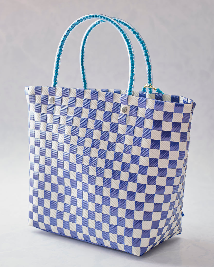 Blue Check - El Jaguar Zuncho Handbag - MERCEDES SALAZAR