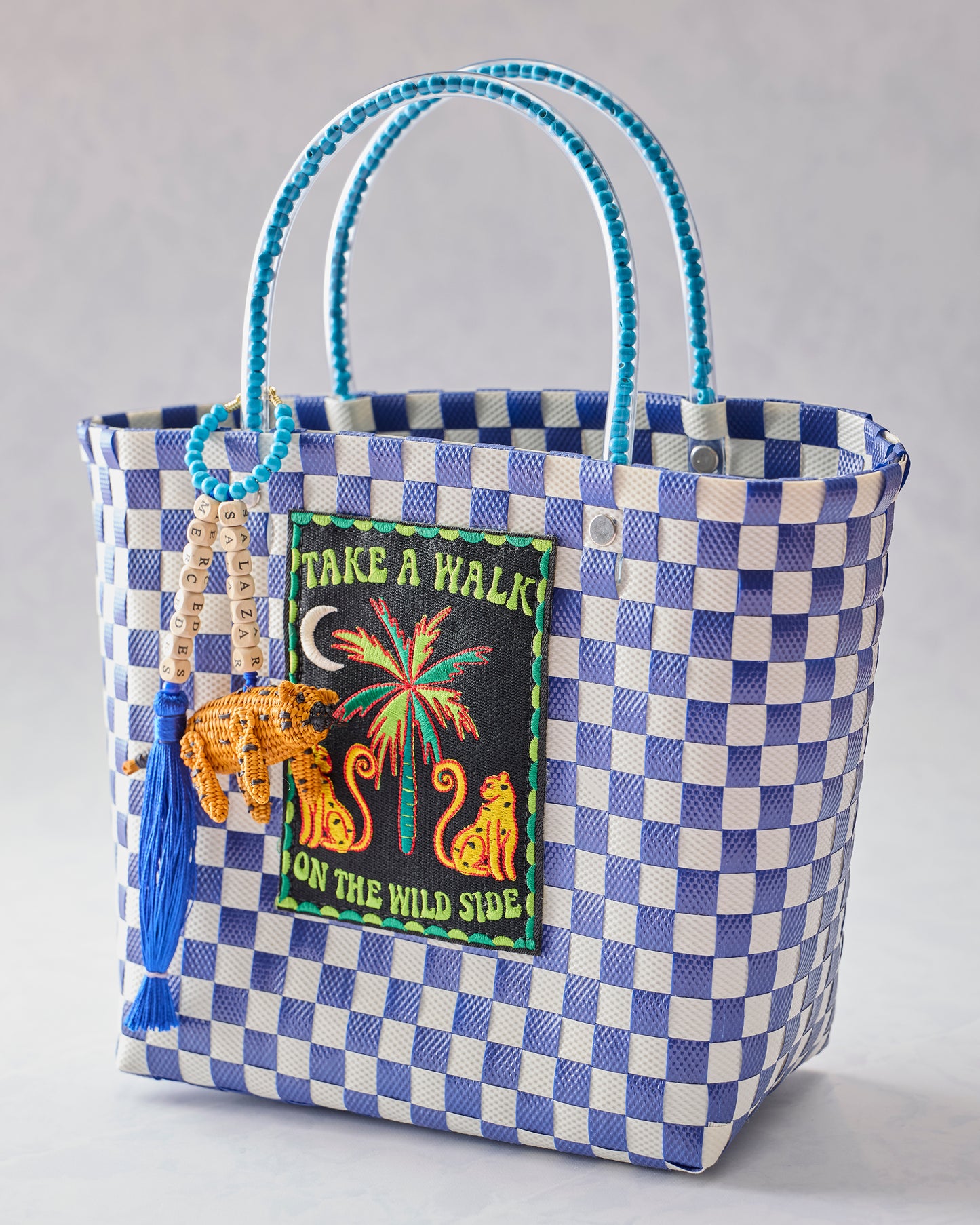 Blue Check - El Jaguar Zuncho Handbag - MERCEDES SALAZAR