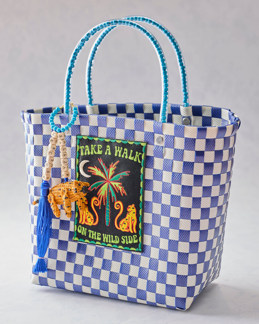 Blue Check - El Jaguar Zuncho Handbag - MERCEDES SALAZAR