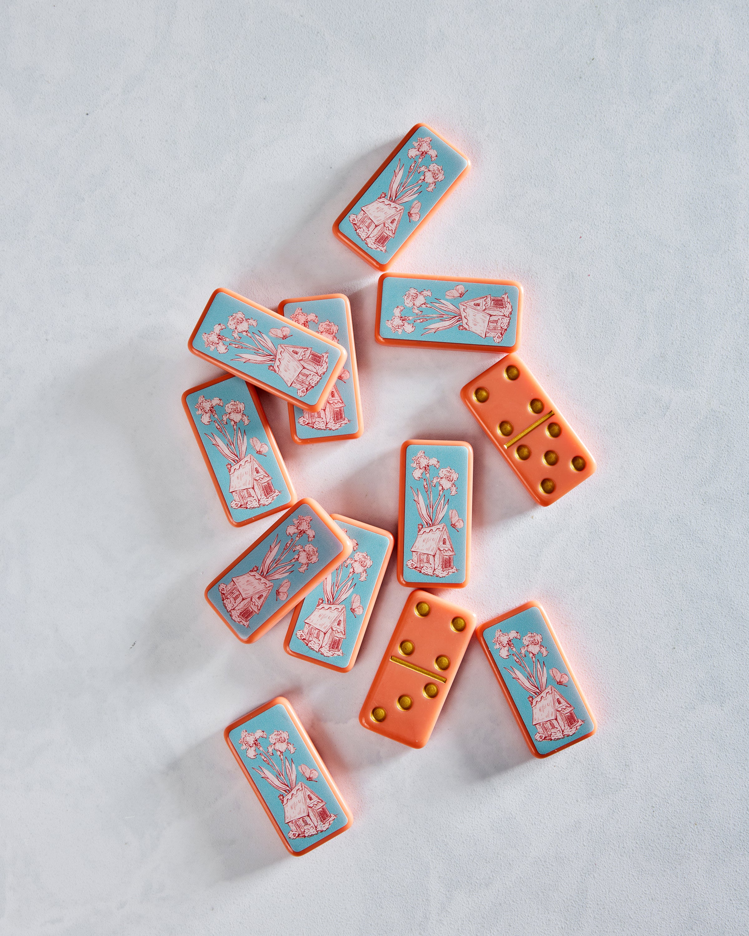 Coral - Fairy House Toile Domino Set - Good Juju Ink – Printfresh