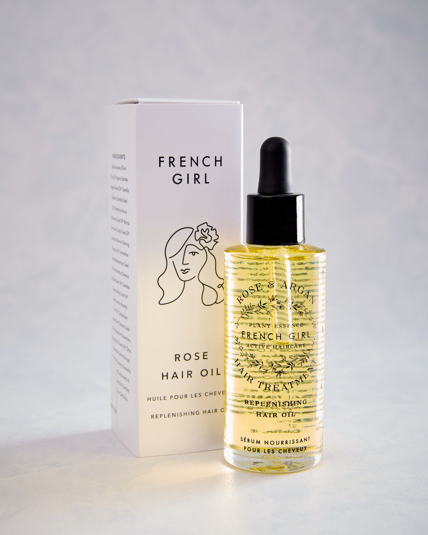 Rose - Organic Hydrating Rose Hair Oil Treatment - French Girl - Printfresh