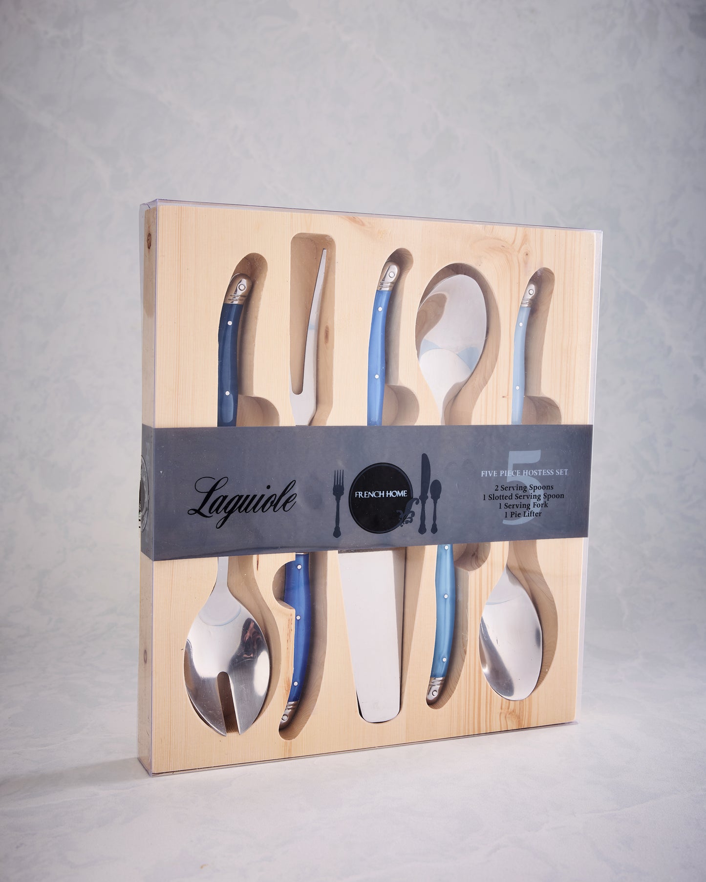 French Home - Laguiole - French Home Laguiole 5 Piece Hostess Set - Shades of Blue - Printfresh