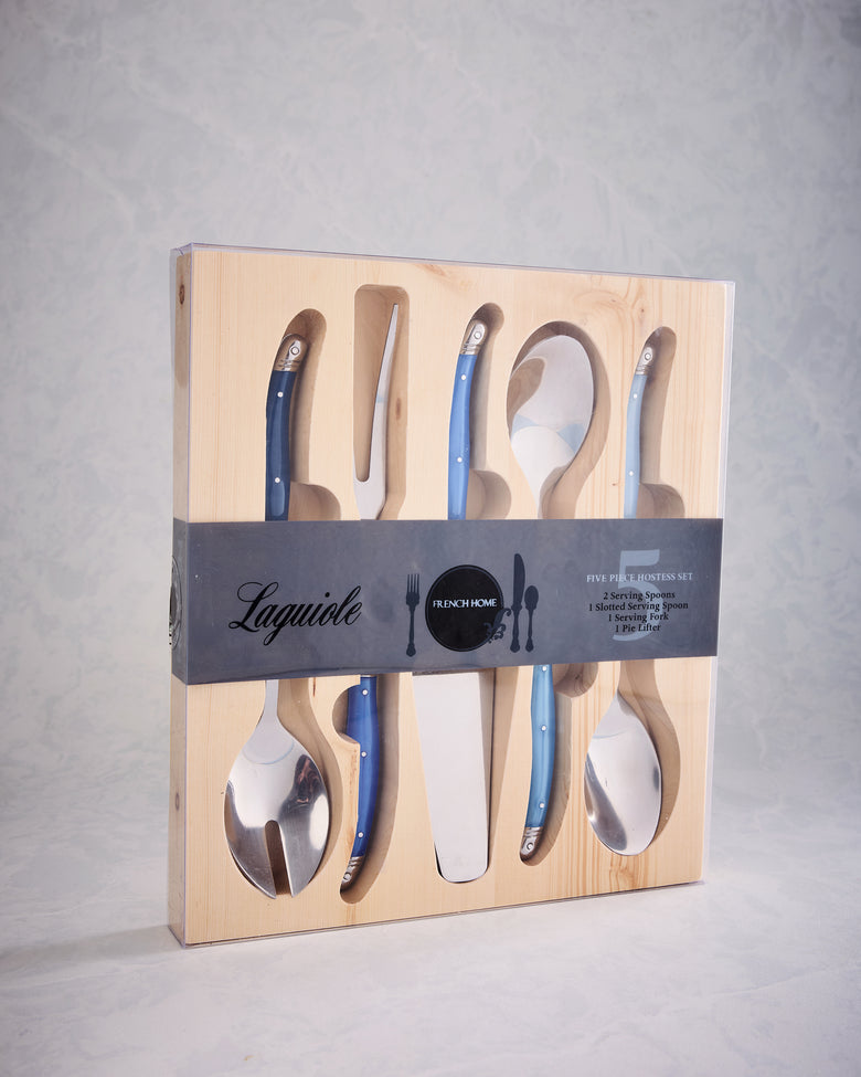 French Home - Laguiole - French Home Laguiole 5 Piece Hostess Set - Shades of Blue - Printfresh