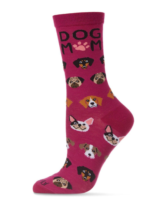 Fuchsia - Dog Mom Bamboo Crew - Infinity Classics - Printfresh