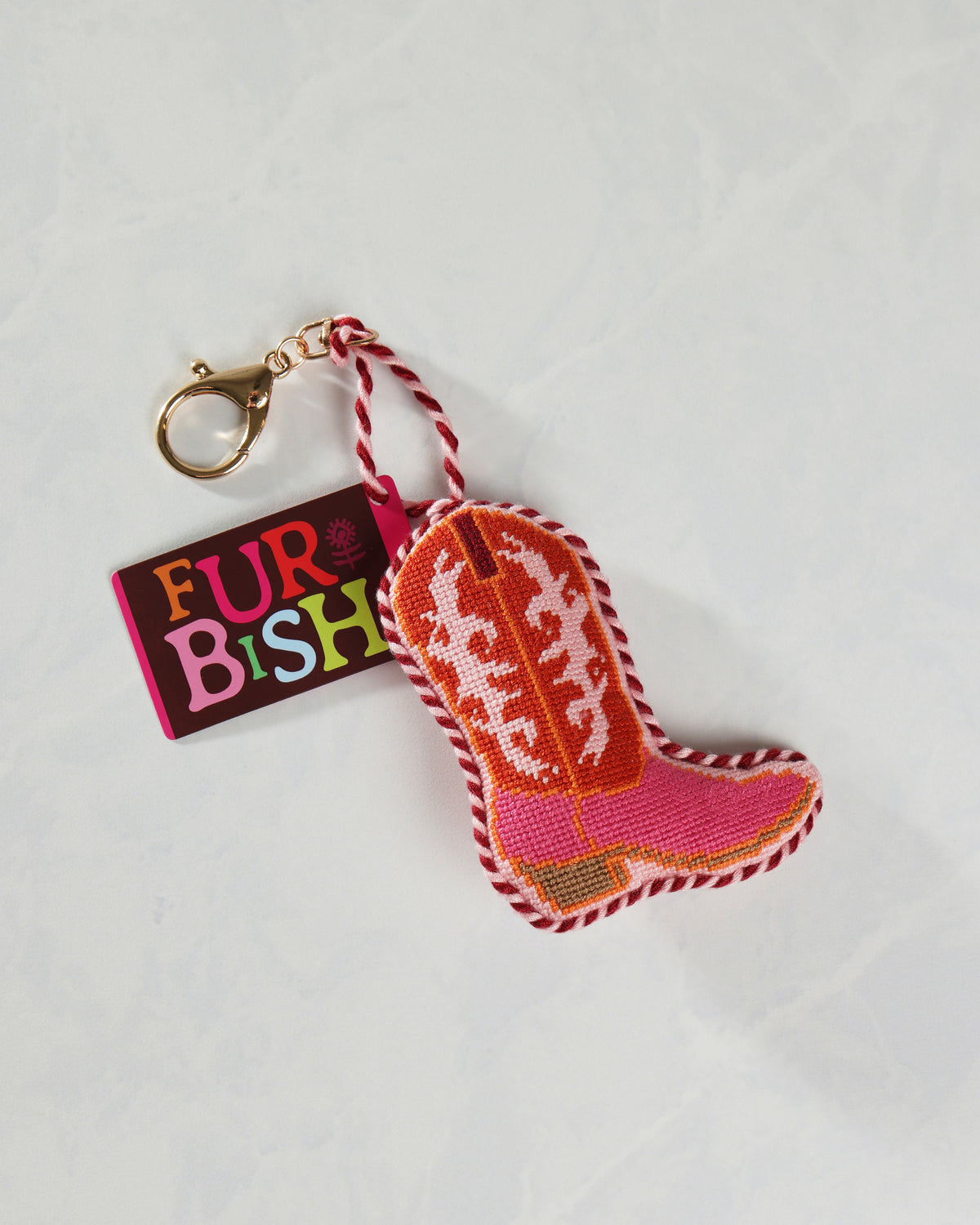 Pink - Cowboy Boot Bag Charm - Furbish Studio