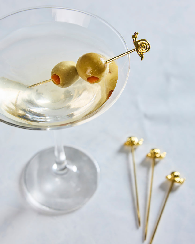 Gold - Garden Snail Cocktail Picks - House of Gleason - Printfresh