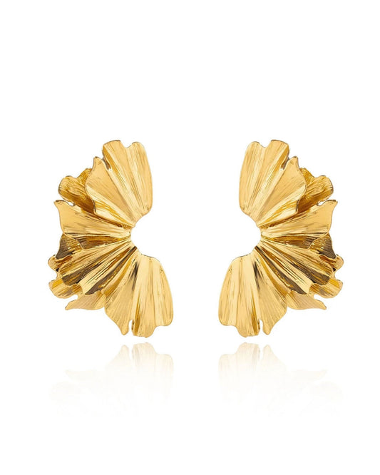 Gold - Arabella Statement Earrings - Sahira