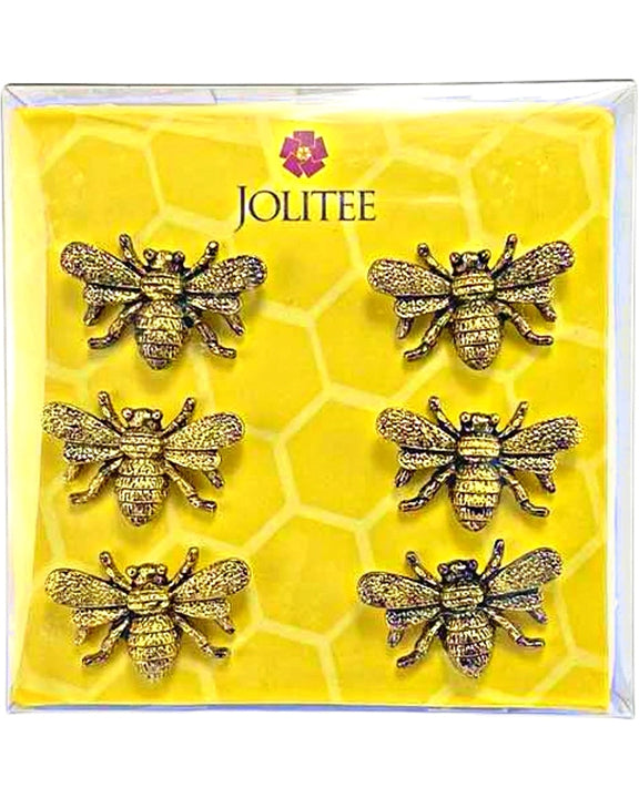 Gold - Bee Magnets Set of 6 - Jolitee - Printfresh