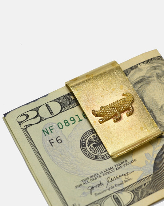 Gold - Crocodile Money Clip - Curated Basics - Printfresh