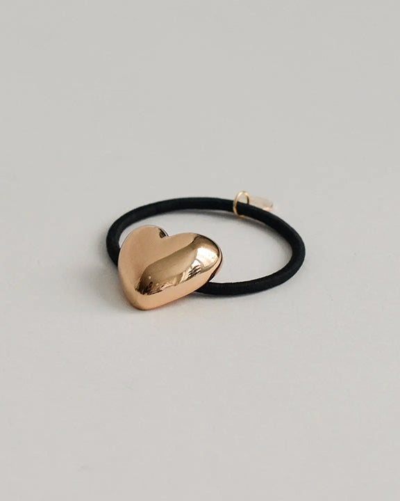 Gold - Heart Shaped Metal Cuff Hair Tie - Nar'sha - Printfresh