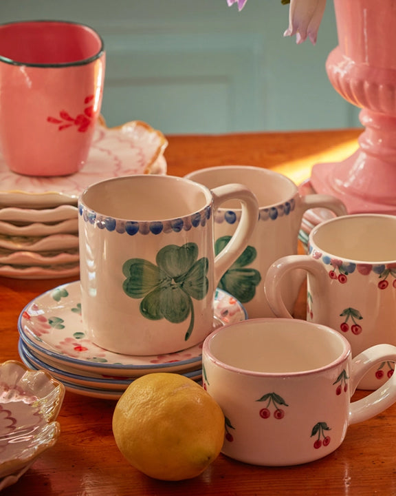 Green Combo - Hand Painted Ceramic Clover Mug - RicebyRice - Printfresh